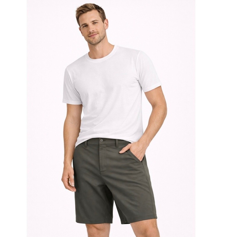 Calvin Klein Shorts Mens 32 Gray Flat‎ Front Zipper Pocket Performance Active